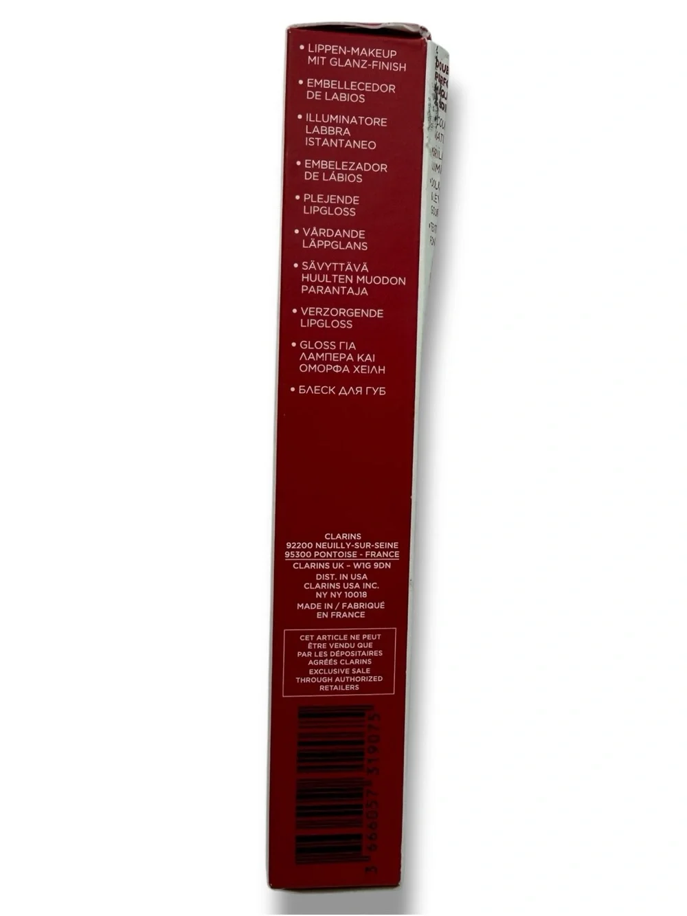 Clarins‎ Lip Perfector 18 Intense Garnet Peptide Plumping Lip Gloss 0.35oz